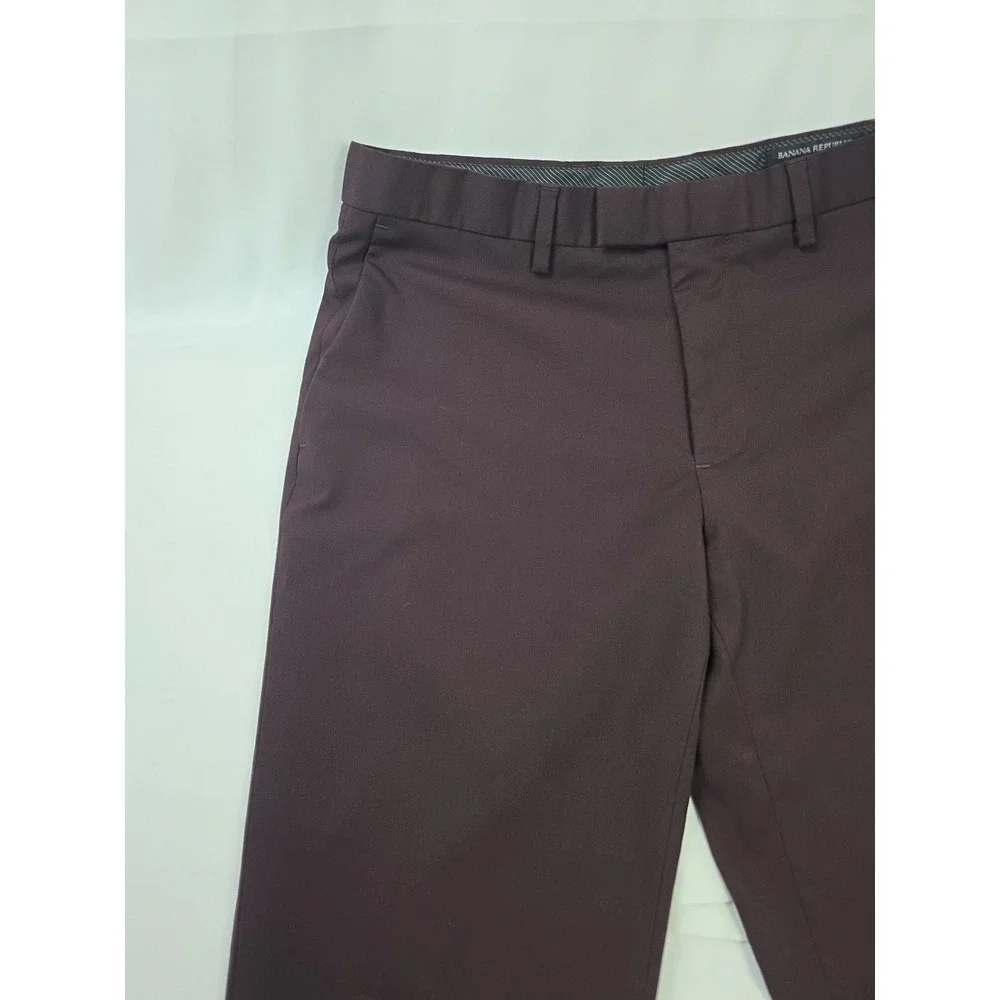 Banana Republic Pants Dress Pants Mens 31x29 Maroon Extra Slim Stretch Act:31x29